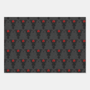 Feuille De Papier Cadeau Collection romantique gothique