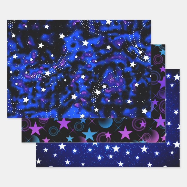 Feuille De Papier Cadeau Collection Tir Stars (Lot)