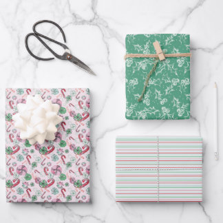 Feuille De Papier Cadeau Combinaison de fête douce