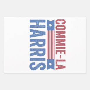 Feuille De Papier Cadeau Commie-La Harris 2024 Funny Anti Kamala Harris