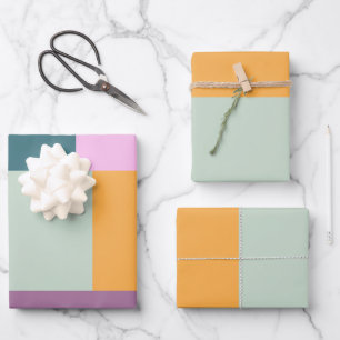 Feuille De Papier Cadeau Conception de formes géométriques simples et color