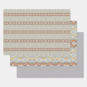 Feuille De Papier Cadeau Conception du Motif de blocs de couleurs géométriq