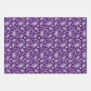 Feuille De Papier Cadeau Conception Paisley Colorée