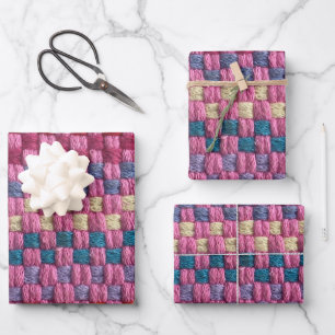 Feuille De Papier Cadeau Conception rétroactive de porte-porte multicolore