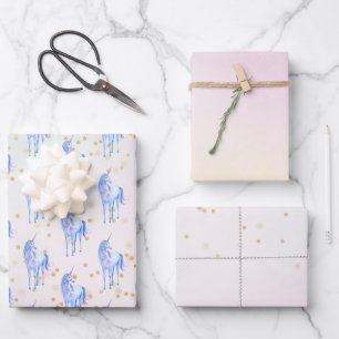 Feuille De Papier Cadeau Confetti d'or en teint jaune rose d'Aqua