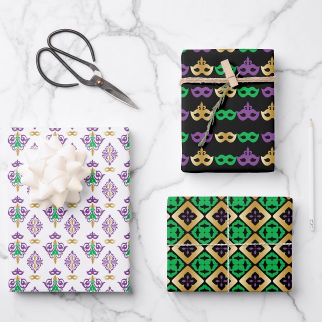 Feuille De Papier Cadeau cool mardi gras (Recto)