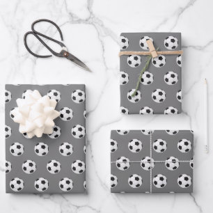 Feuille De Papier Cadeau cool soccer ballon sports amateurs carrelage motif