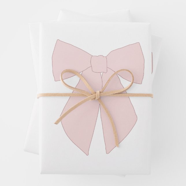Feuille De Papier Cadeau Coquette à la botte rose (En situation)