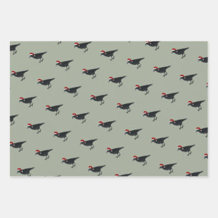 Feuille De Papier Cadeau Corbeau de Noël