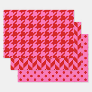 Feuille De Papier Cadeau Côte de chien, Arête-de-poisson, Point DIY Color H