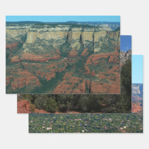 Feuille De Papier Cadeau Couches de roches rouges à Sedona Arizona