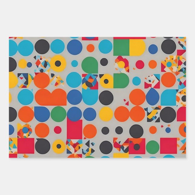 Feuille De Papier Cadeau Couleur arrondie (Devant)