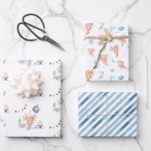 Feuille De Papier Cadeau Couleur d'eau douce Axolotl fête d'anniversaire