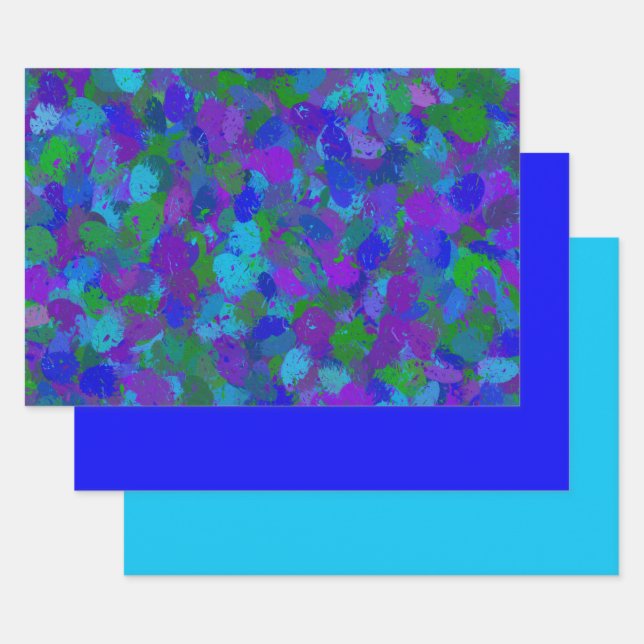 Feuille De Papier Cadeau Couleur du peacock (Lot)