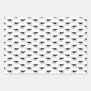 Feuille De Papier Cadeau COULEUR PERSONNALISÉE DES Vaches Holstein Vintage