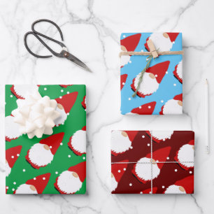 Feuille De Papier Cadeau Couleur personnalisée joli dessin de gnome Noël 