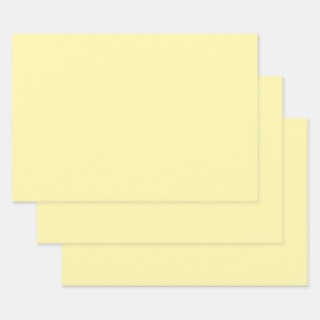 Feuille De Papier Cadeau Couleur solide crème élégante (Lot)