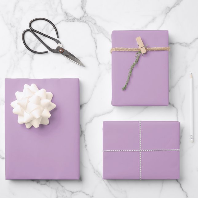 Feuille De Papier Cadeau Couleur solide Lilac (Recto)