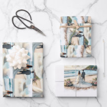 Couple de plage de mariage