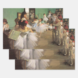 Feuille De Papier Cadeau Cours de Danse de Degas, Impressionnisme Vintage B
