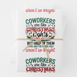 Feuille De Papier Cadeau Coworkers Are Like Christmas Lights Funny Office