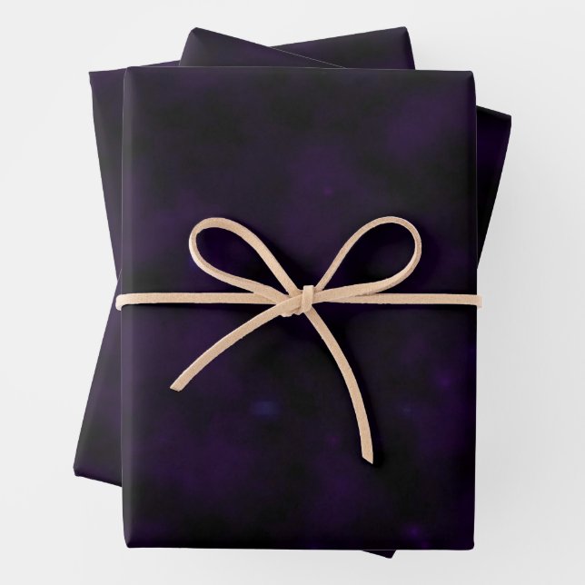 Feuille De Papier Cadeau Créez votre propre - Extra Dark Grunge Texple Purp (En situation)