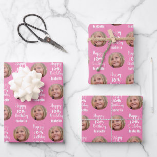 Feuille De Papier Cadeau Créez votre propre photo d'anniversaire heureuse