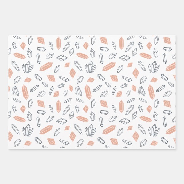 Feuille De Papier Cadeau Cristaux mystiques de l'univers (Devant)