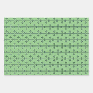 Feuille De Papier Cadeau Croix Chrétienne Classique Art Minimaliste Fin