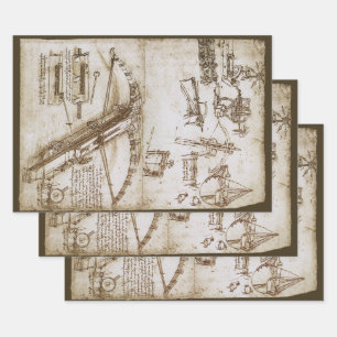Feuille De Papier Cadeau Crossbow Arme géante de Léonard de Vinci