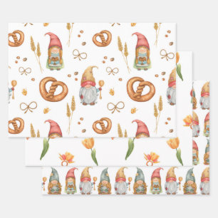 Feuille De Papier Cadeau Cuisine Whimsical Cuisine de Noël
