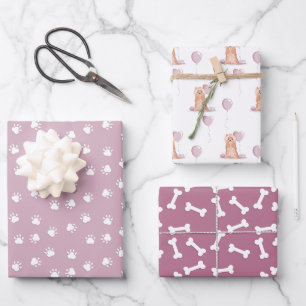 Feuille De Papier Cadeau Curte Yorkshire Terrier Anniversaire