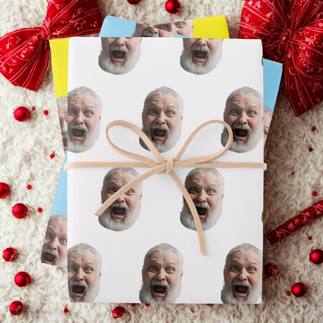Feuille De Papier Cadeau Custom Face Gift Wrap (Créateur téléchargé)