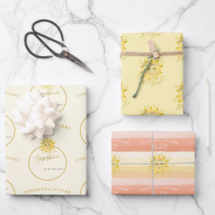 Feuille De Papier Cadeau Cute Boho Rainbow Ray de Sunshine Baby shower