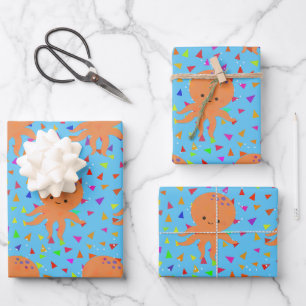 Feuille De Papier Cadeau Cute caricature Octopus Confetti Motif