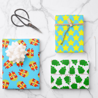 Feuille De Papier Cadeau Cute Kids’ Christmas Wrapping Paper