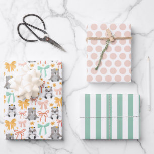 Feuille De Papier Cadeau Cute Koala Panda Enveloppement de l'ours ensemble 