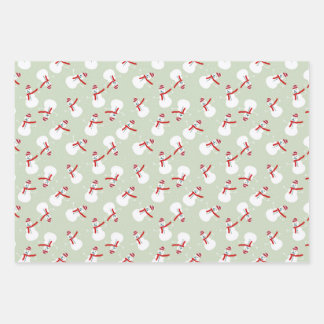 Feuille De Papier Cadeau Cute Motif Snowman 