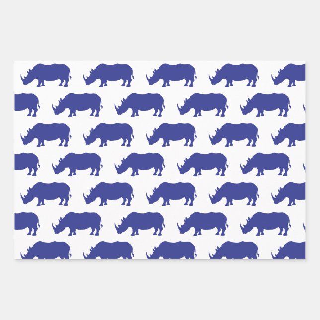 Feuille De Papier Cadeau Cute Rhinoceros (Devant 2)