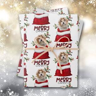Feuille De Papier Cadeau Cute Shih Tzu Chien en vacances Sac cadeau