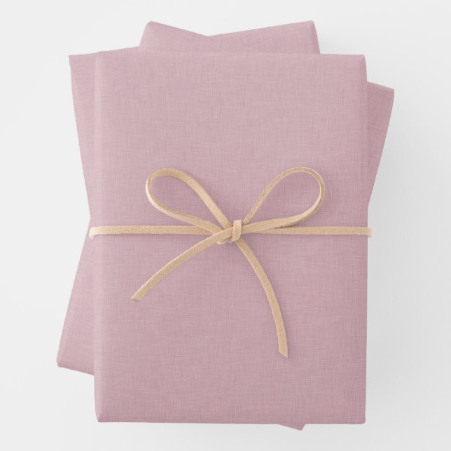 Feuille De Papier Cadeau Cute simple pink chambray effect (En situation)