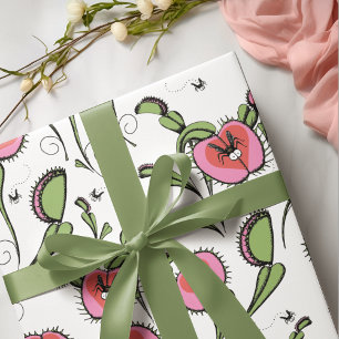 Feuille De Papier Cadeau Cute Valentine Carnivore Vénus Flytrap Plante