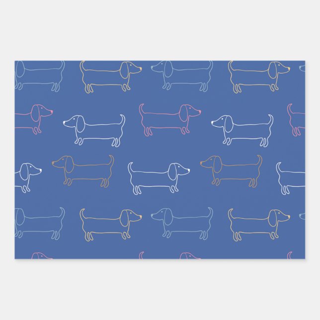 Feuille De Papier Cadeau Dachshund Dog, Dog Lover, Pet, Dog Gift Pattern (Devant)