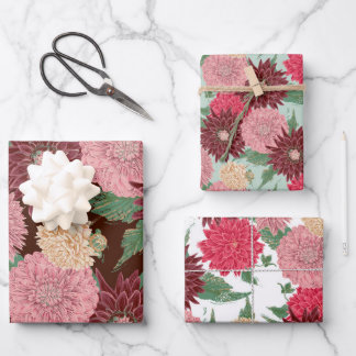 Feuille De Papier Cadeau Dahlien