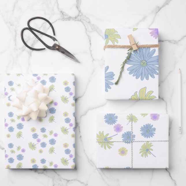 Feuille De Papier Cadeau Dainty Daisies (Recto)