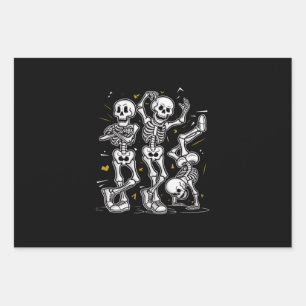 Feuille De Papier Cadeau Dancing Skeletons Dance Challenge Halloween