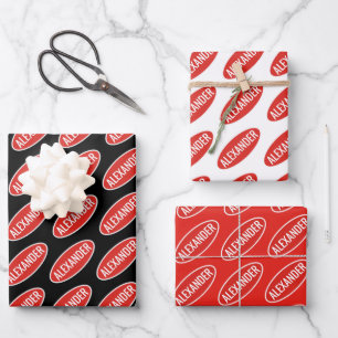 Feuille De Papier Cadeau DANGER : NOM/PERSONNALISER DE MOT Drôle nouveauté 