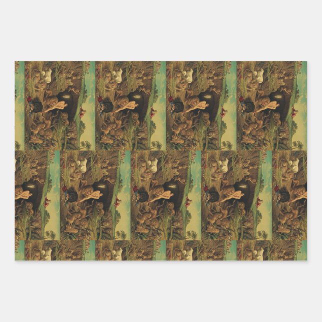 Feuille De Papier Cadeau Daniel dans le Den des Lions (Devant)