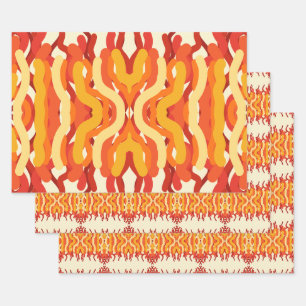 Feuille De Papier Cadeau Danser Sunburst Pop De Couleur Art Abstrait