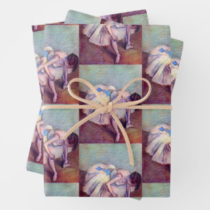 Feuille De Papier Cadeau Danseur assis par Edgar Degas, Ballet Art Vintage